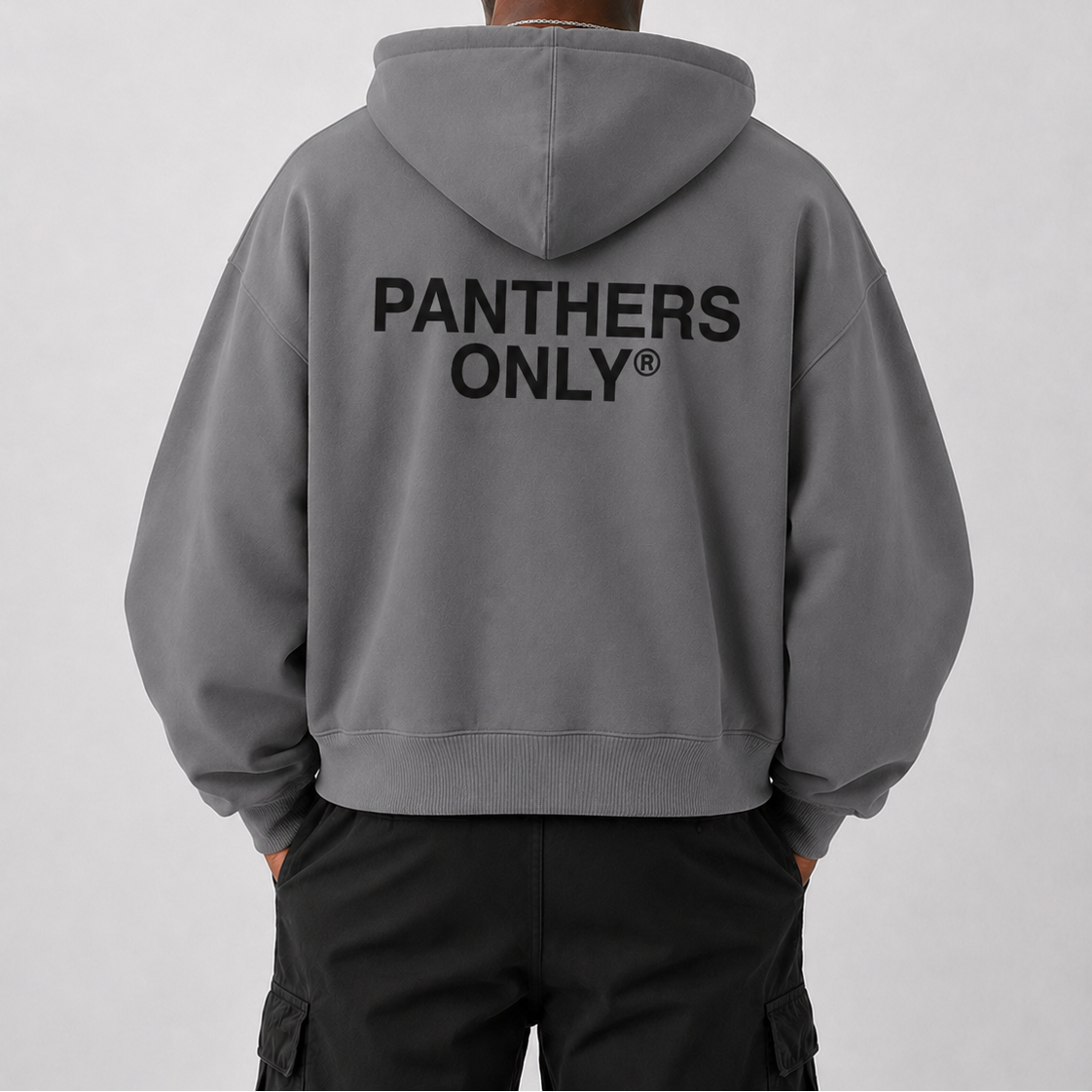 PANTHÉRE BOXY HOODIE - CHARCOAL